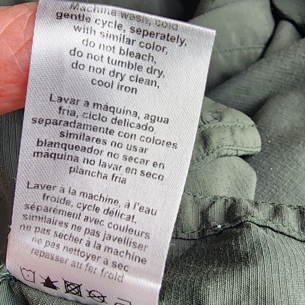 Hi-Tec Mens Nylon Utility Hiking Shirt Olive Green Roll Tab Sleeve‎ Size M - Picture 7 of 7
